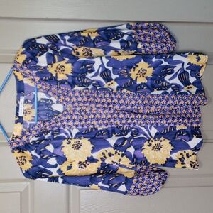 Figueroa & Flower long sleeve boho floral dress size small petite